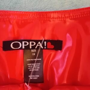 OPPA! Red Polyurethane Jacket